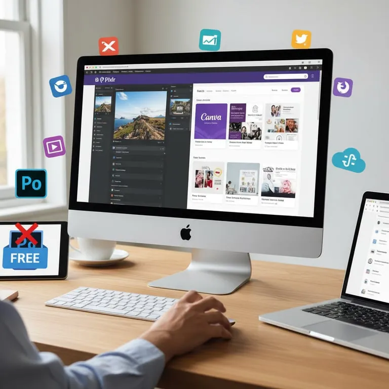 어도비 포토샵 대체 무료 사이트 모음: 설치 없이 사용하는 웹 이미지 편집 툴 픽슬러 및 캔바 활용법